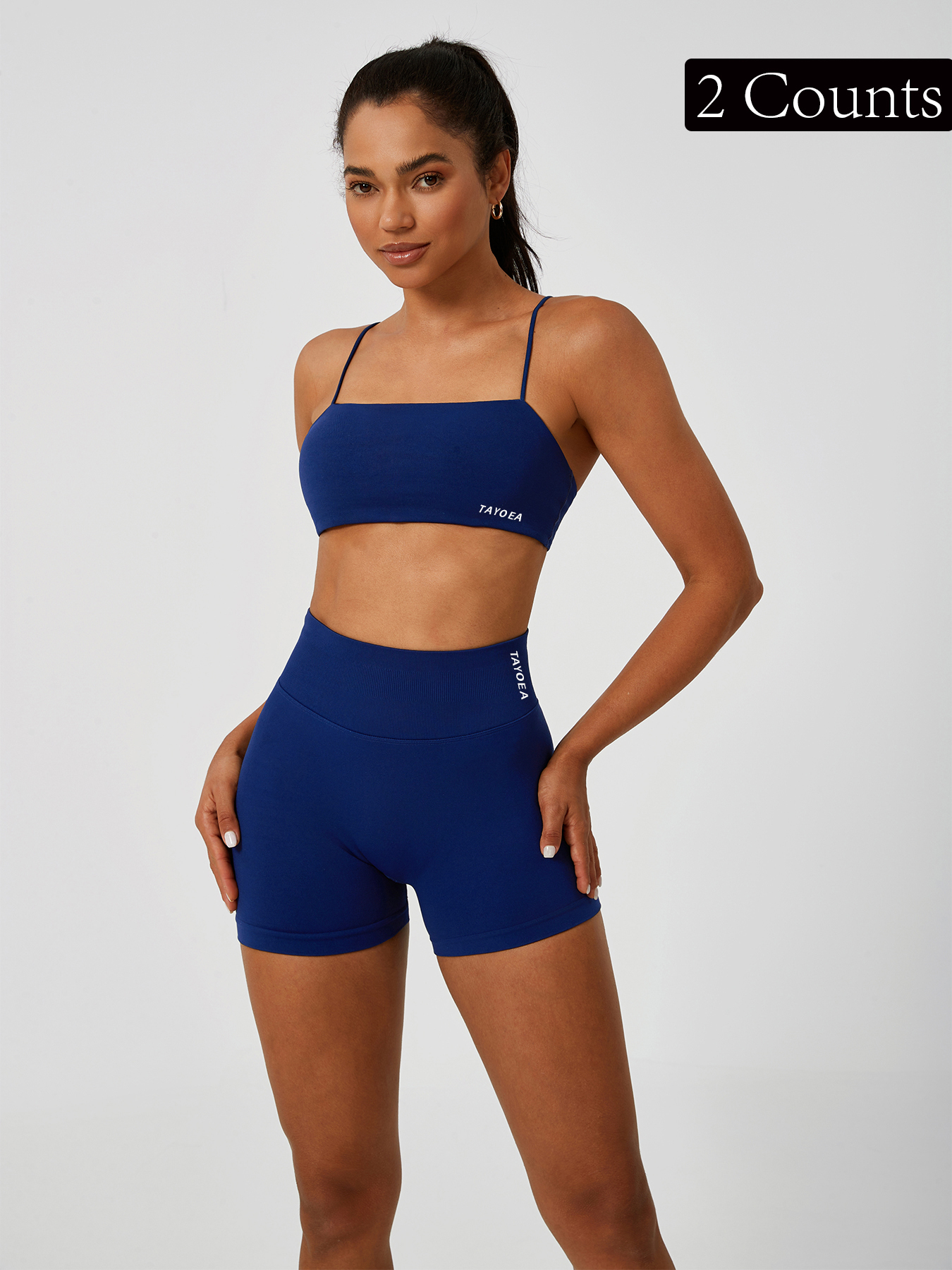 Pilates Yoga Kit - TAYOEA women’s 2-piece set: thin-strap bra