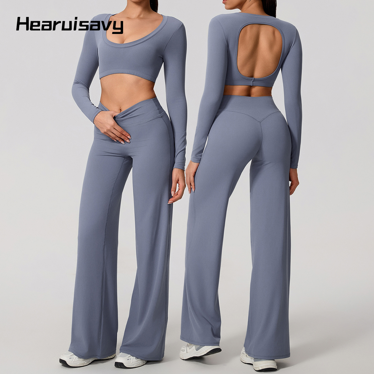 Pilates Yoga Kit - Hearuisavy Sports Set 2Pcs Women's Long