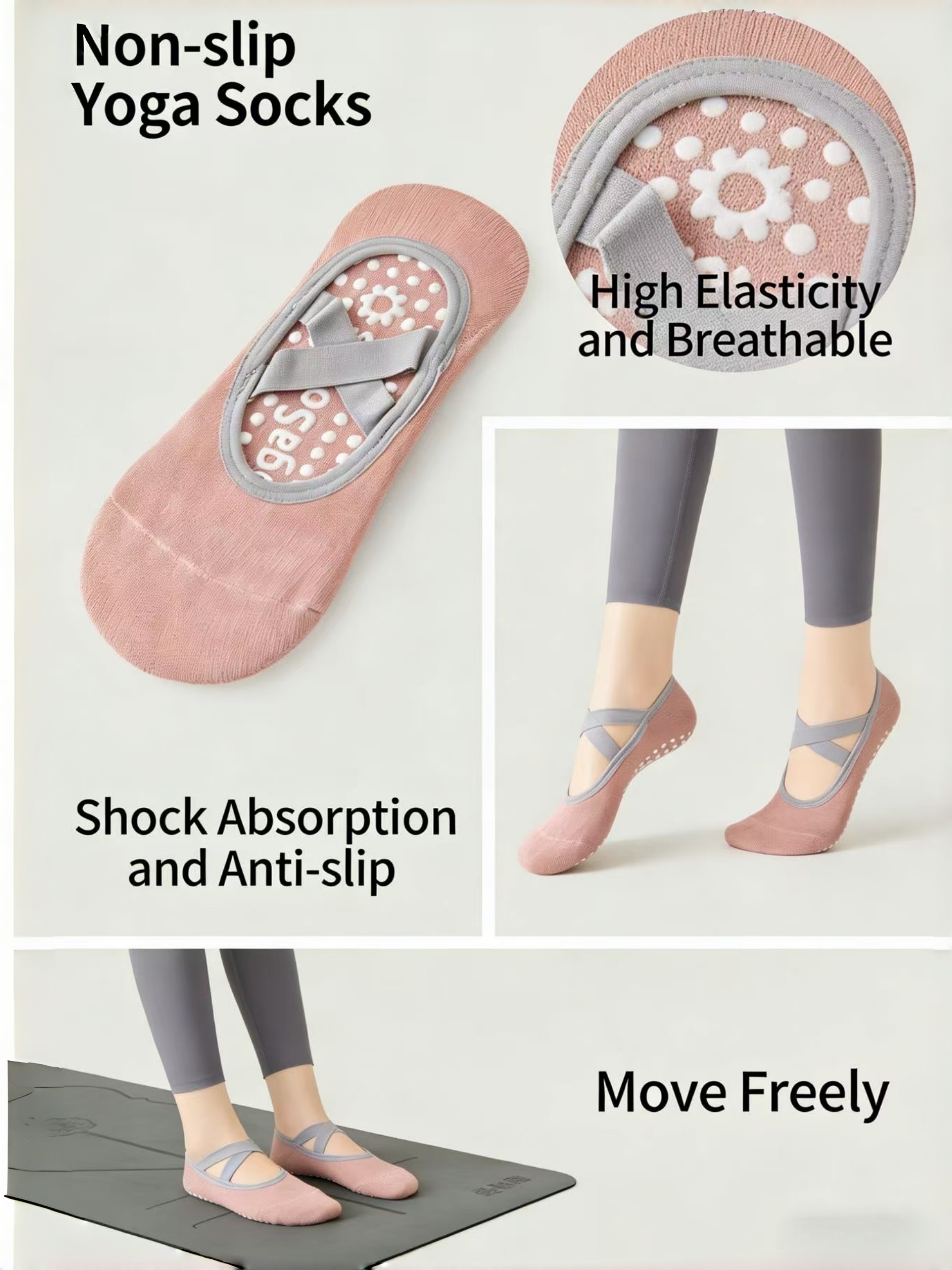 Women Yoga Sock Silicone Anti- - Pilates Yoga Ballet บทวิจารณ์และราคา