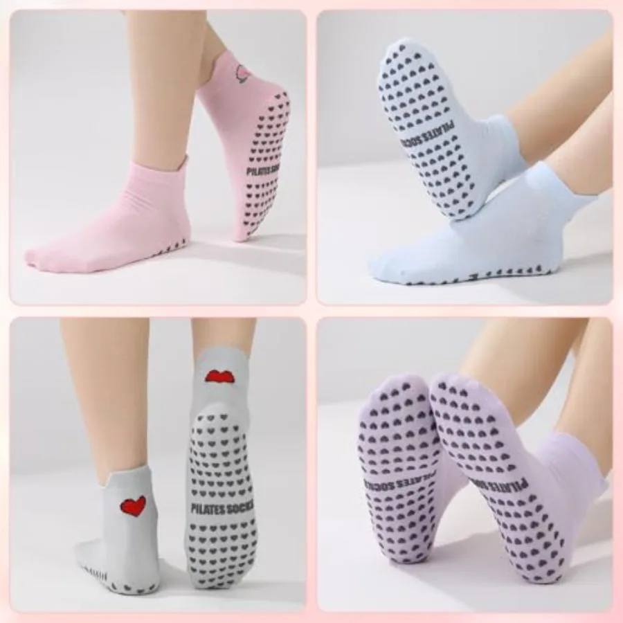 6 Pairs Pilates Socks with Gri - Pilates Yoga Ballet บทวิจารณ์และราคา