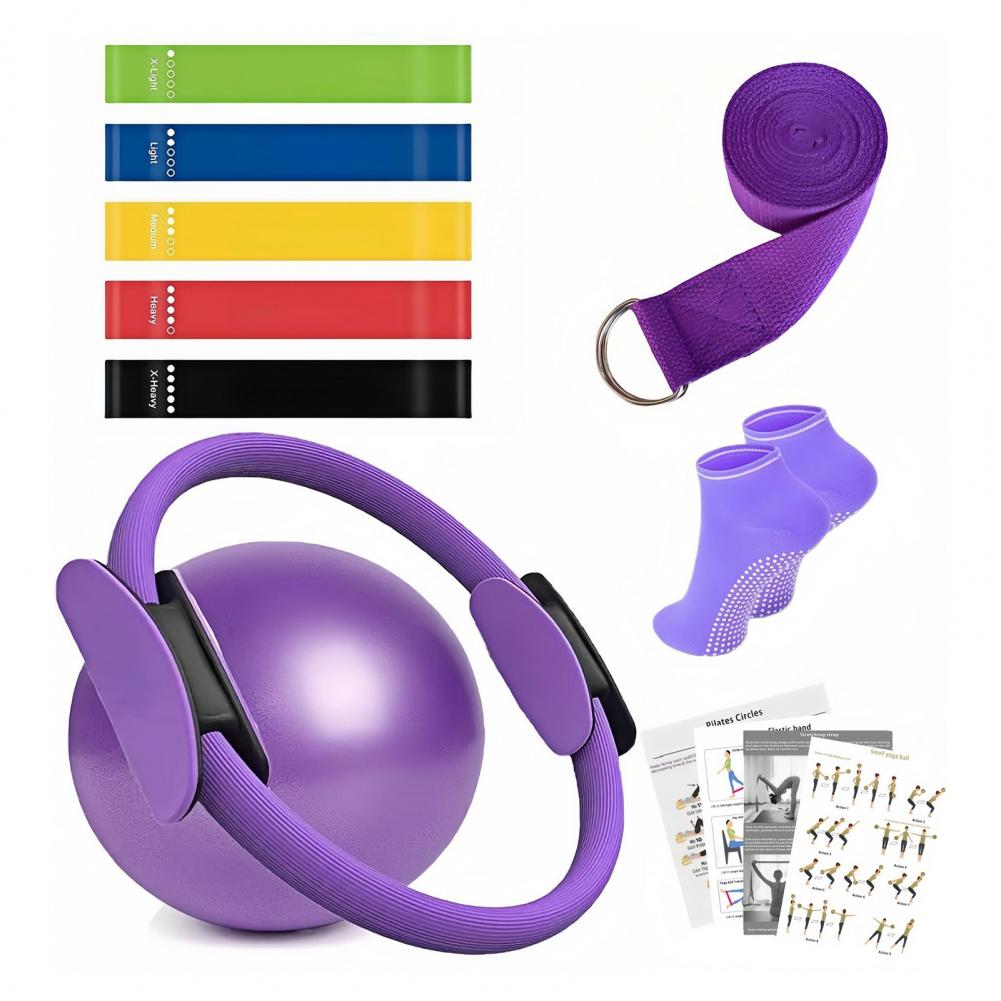9Pcs/Set Yoga Fitness Kit with - Pilates Yoga Kit บทวิจารณ์และราคา