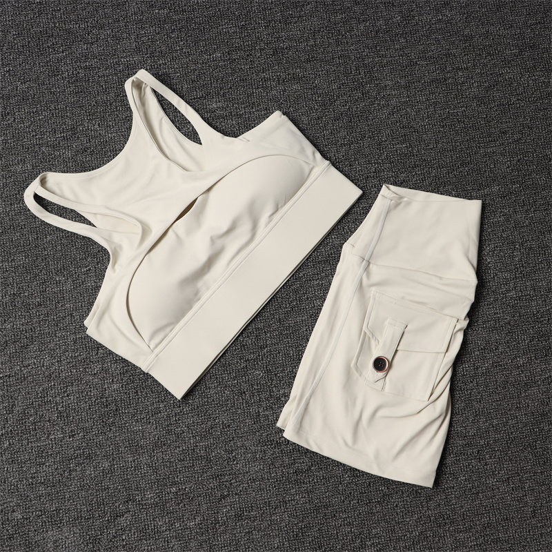 Fitness Shorts Yoga Sets Women - Pilates Yoga Outfit บทวิจารณ์และราคา