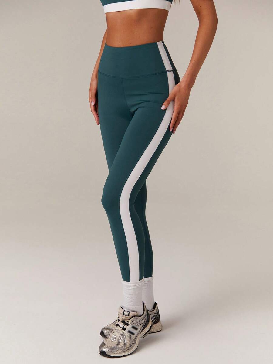 Women Dark Green Contrast Pila - Pilates Yoga Outfit บทวิจารณ์และราคา