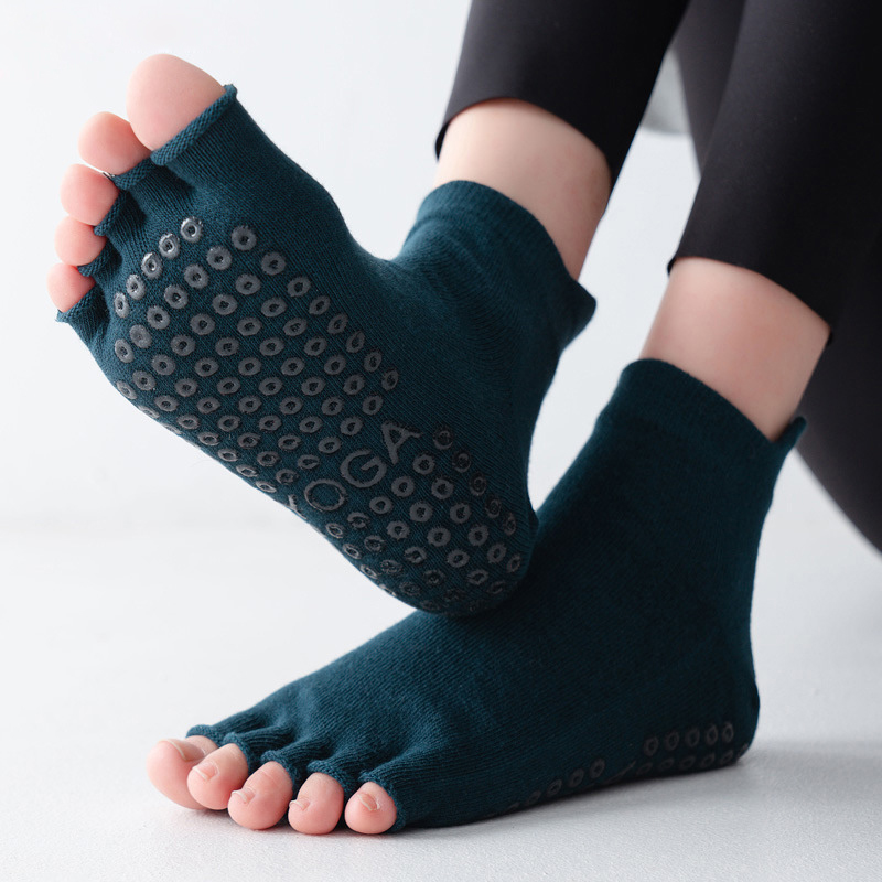 Yoga Socks Half Toe Anti-Slip  - Pilates Yoga Ballet บทวิจารณ์และราคา
