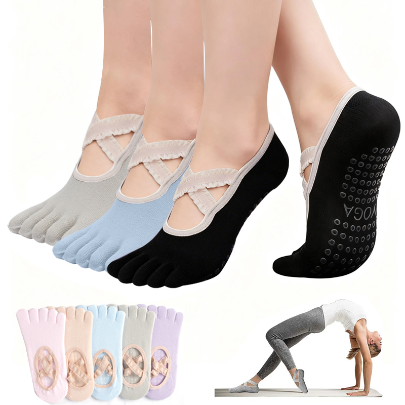 Ladies Non-Slip Pilates Socks  - Pilates Yoga Ballet บทวิจารณ์และราคา