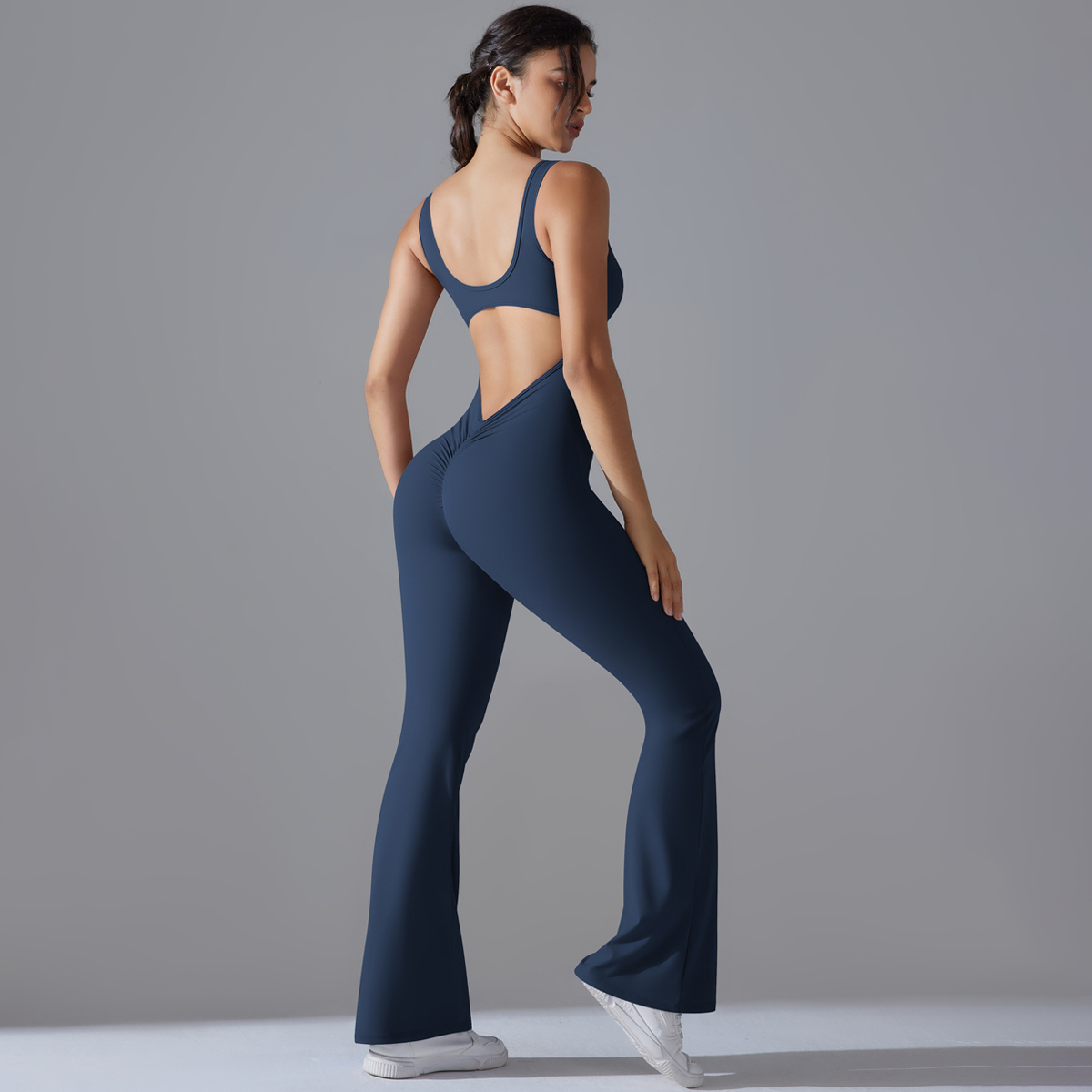 Sexy Back V Jumpsuit Gym Set W - Pilates Yoga Outfit บทวิจารณ์และราคา