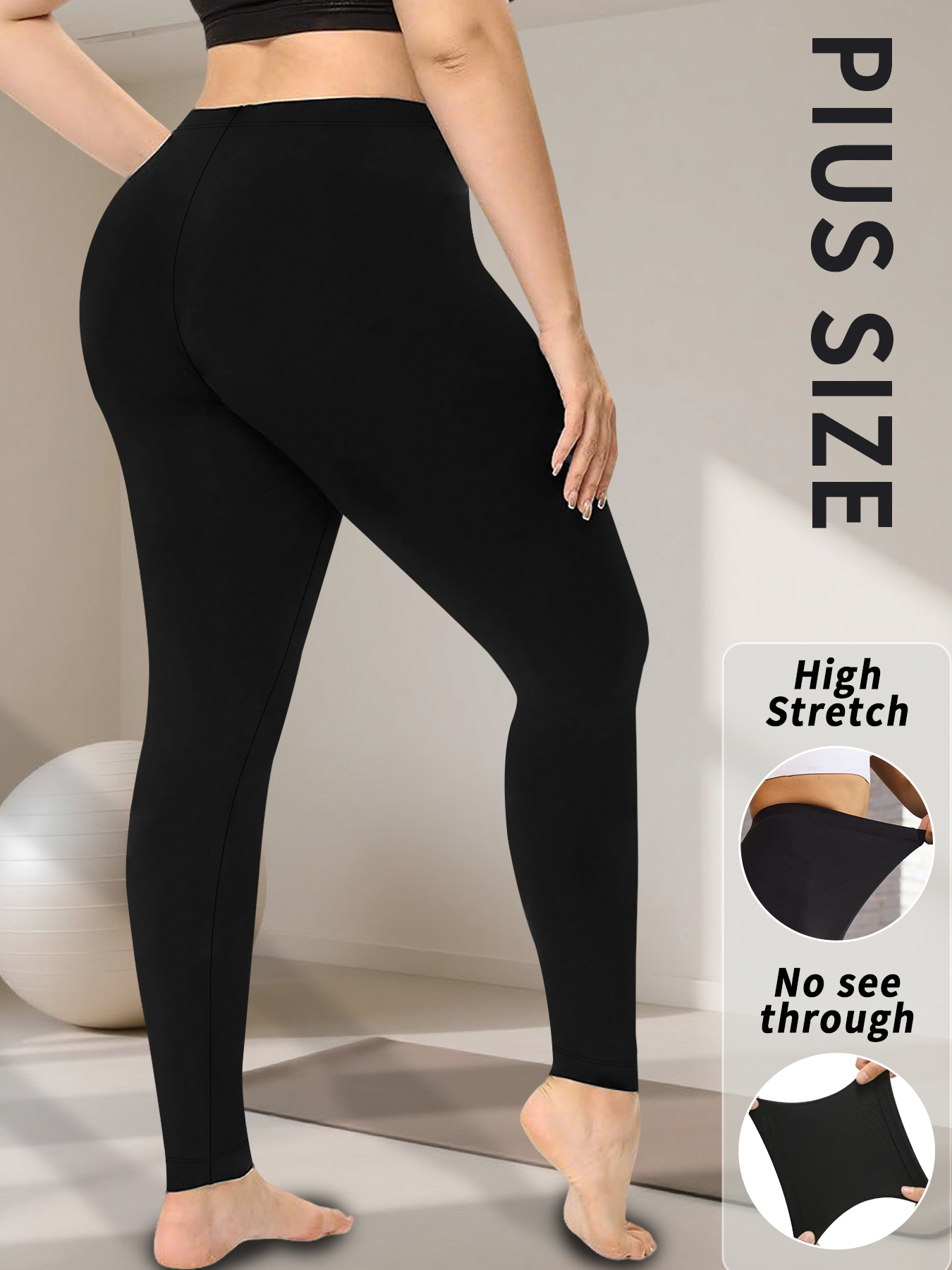 Plus Size Super Soft Sport Leg - Pilates Yoga Outfit บทวิจารณ์และราคา