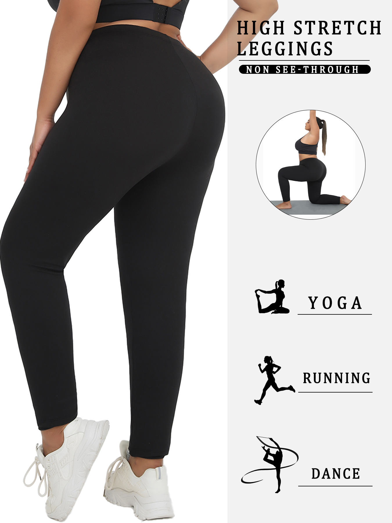 Plus Size Super Soft Sport Leg - Pilates Yoga Outfit บทวิจารณ์และราคา