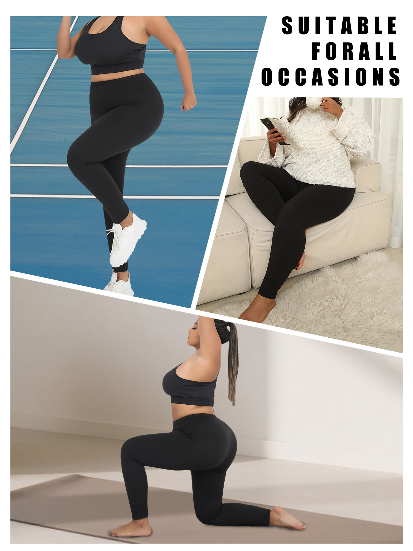 Plus Size Super Soft Sport Leg - Pilates Yoga Outfit บทวิจารณ์และราคา