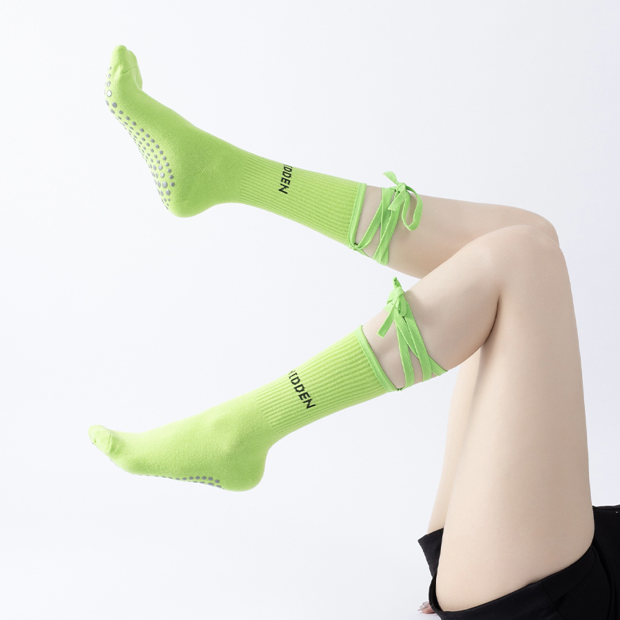 Women Bandage Yoga Socks Cotto - Pilates Yoga Ballet บทวิจารณ์และราคา