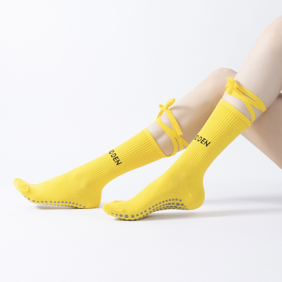 Women Bandage Yoga Socks Cotto - Pilates Yoga Ballet บทวิจารณ์และราคา