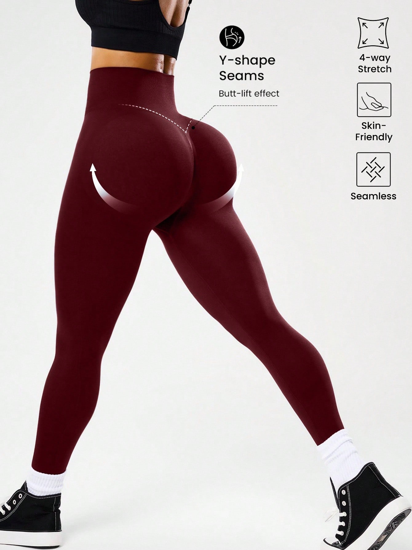 High-waisted seamless yoga leg - Pilates Yoga Outfit บทวิจารณ์และราคา