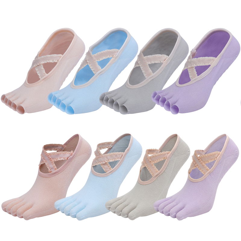 Five Finger Yoga Socks Lace Cr - Pilates Yoga Ballet บทวิจารณ์และราคา